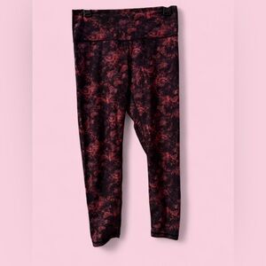 ZYIA Active Purple Black Marble Print High Rise Leggings Women’s 8-10